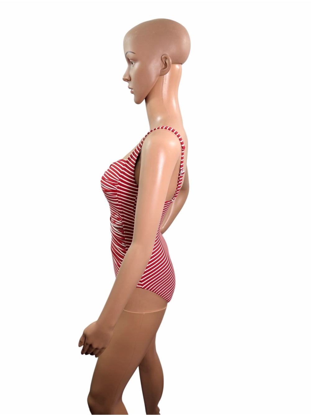 Nip Tuck Women’s Size 4 Multi Cup Fit Red White Striped One Piece Swimsuit - Picture 3 of 9